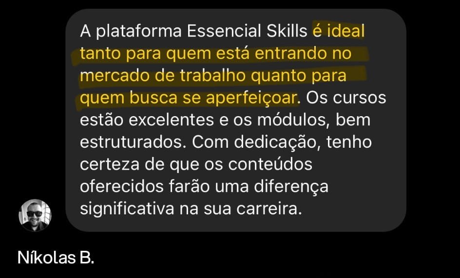 Feedbacks de quem ja é Essencial